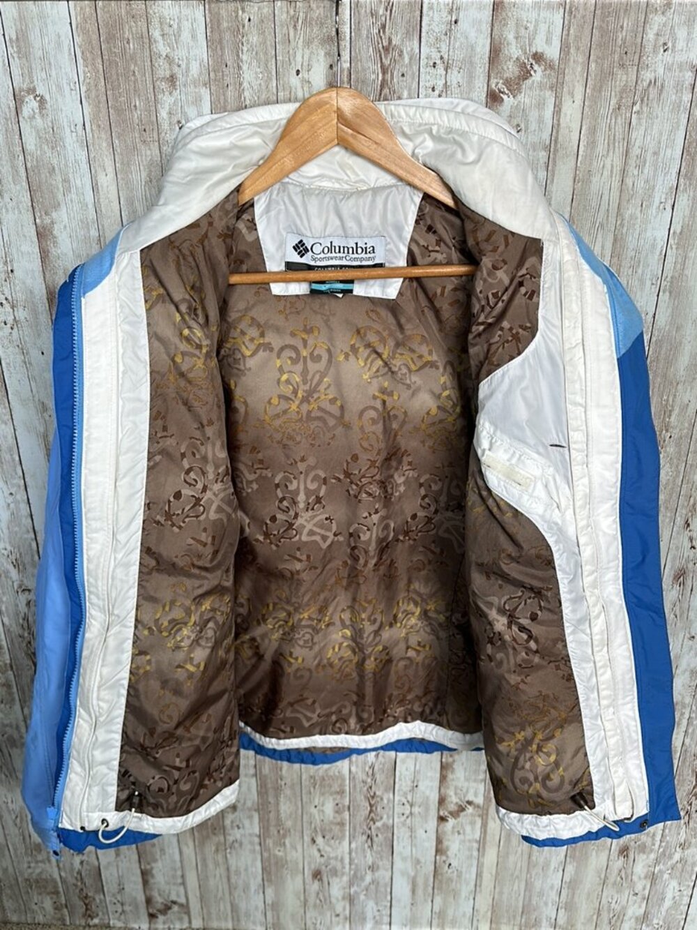 Columbia 3-In-1 Ski Jacket Interchange sz Large Women's Blue White Snowboard - Picture 5 of 16